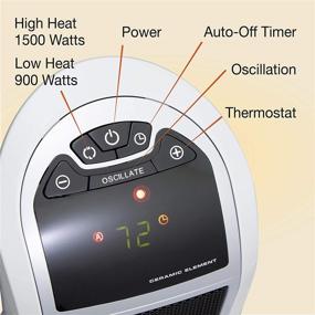 img 1 attached to 🔥 Lasko 5165 Digital Ceramic Tower Heater: Remote Control, 1500W, White – Efficient Heating Solution
