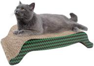 🐱 pawise reversible kitty scratching pad lounge - interactive cat scratcher cardboard toy logo