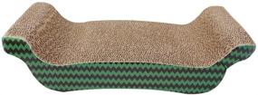 img 3 attached to 🐱 PAWISE Reversible Kitty Scratching Pad Lounge - Interactive Cat Scratcher Cardboard Toy