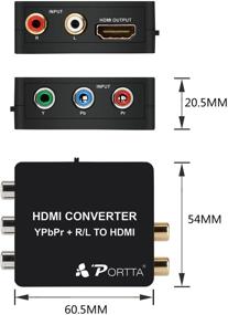 img 1 attached to 📺 Portta Component RGB YPbPr to HDMI Converter Adapter for DVD PSP Xbox 360 PS2 Nintendo NGC