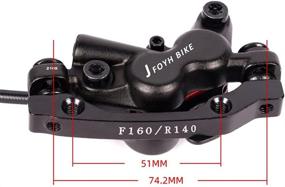 img 2 attached to 🔵 JFOYH 4-Piston Pre-Bled Hydraulic Disc Brake Set, Mountain Bike Disc Brake Kit with 160mm Rotors, Front and Rear Levers (Includes PM Adapter) - Enhanced SEO