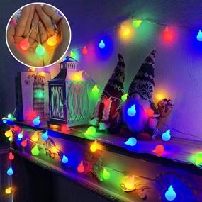 img 3 attached to 🎄 Colorful TURNMEON 100 LED 33.4Ft Christmas Globe String Lights with Timer Remote 8 Modes - Waterproof Battery Operated Fairy Lights for Xmas Tree, Bedroom, Indoor Outdoor Garden, Yard, Home Party