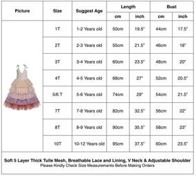 img 2 attached to 🌸 Flower Girl Dresses with Strap, Lace, Tiered Tutu, and Tulle - Maxi Style for Parties