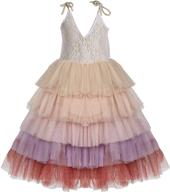 🌸 flower girl dresses with strap, lace, tiered tutu, and tulle - maxi style for parties logo