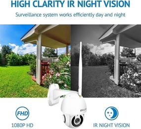 img 1 attached to 📷 LaView Outdoor Security Camera, 1080P HD Wi-Fi Home Surveillance Cameras with 360° Pan/Tilt View, Night Vision, 2-Way Audio, IP65 Weatherproof, Motion Detection Alert, Easy Setup, USA Cloud Service, Compatible with Alexa