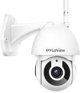 📷 laview outdoor security camera, 1080p hd wi-fi home surveillance cameras with 360° pan/tilt view, night vision, 2-way audio, ip65 weatherproof, motion detection alert, easy setup, usa cloud service, compatible with alexa logo