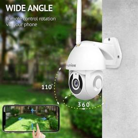 img 2 attached to 📷 LaView Outdoor Security Camera, 1080P HD Wi-Fi Home Surveillance Cameras with 360° Pan/Tilt View, Night Vision, 2-Way Audio, IP65 Weatherproof, Motion Detection Alert, Easy Setup, USA Cloud Service, Compatible with Alexa