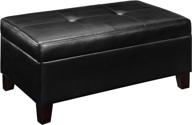 hadfield rectangular leather storage ottoman furniture logo