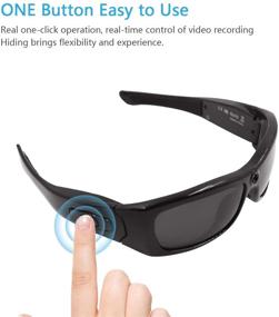 img 1 attached to 🕶️ CAMXSW Bluetooth Camera Sunglasses: Full HD 1080P Video Recorder with UV Protection Polarized Lens - Perfect Gift for Family and Friends, Black