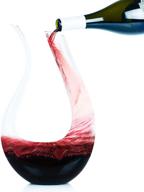 🍷 premium galashield hand blown lead-free crystal glass red wine decanter – u shape wine aerator, carafe for enhanced aromas логотип