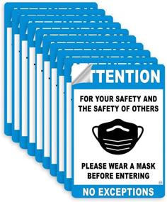 img 3 attached to Attention Wear Mask Sign White
