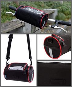 img 1 attached to 🚲 TraderPlus 3.5L Bike Basket Handlebar Bag with Phone Storage & Removable Shoulder Strap - Ideal for Cruisers, Mountain Bikes, and Road MTB (6 inch Transparent Pouch)