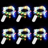 🌟 engilen fairy lights 7.2 feet 20 led copper wire string lights battery operated for diy home vase jar christmas mother's day holiday party, multicolor (pack of 6) логотип