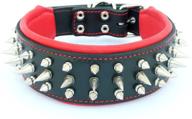 🐾 high-quality genuine leather dog collar with screw spikes, soft leather cushion, and wide design for durability and longevity. padded for comfort. ideal for pitbulls, bulldogs, bullies, apbt, rottweilers, cane corsos. handcrafted in europe! logo