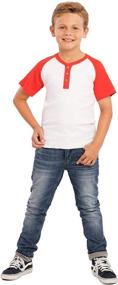 img 2 attached to 👕 Certified Organic Baseball-Style Boys' Clothing: SOIZZI Sensitive Tops, Tees & Shirts