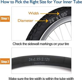 img 2 attached to 🚲 LotFancy 2 Pack 24 x 1.95/2.0/2.10/2.125 inch Bicycle Tube with 32mm Schrader Valve and Bonus Tire Levers