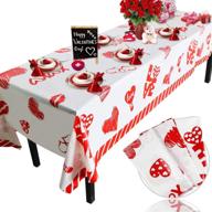 valentines day plastic tablecloth decorations logo