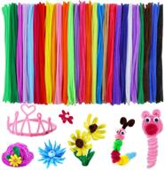 🎨 caydo 324-piece craft pipe cleaners: 27 vibrant colors chenille stems for creative diy art projects and decorations (6mm x 12 inch) logo