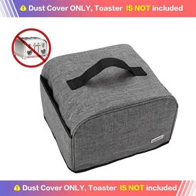 img 1 attached to 🍞 HOMEST Toaster Dust Cover: Grey, Compatible with Cuisinart 4 Slice Toaster