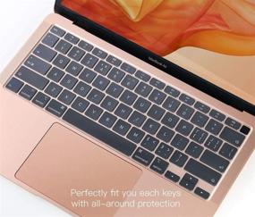 img 1 attached to Чехол CaseBuy Premium Ultra Thin Keyboard Cover для MacBook Air 13 дюймов 2020 года модель A2179 A2337 M1 Chip, аксессуары для MacBook Air 13 дюймов, защитная мягкая пленка из материала TPU с покрытием Soft-Touch