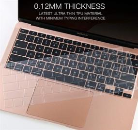 img 2 attached to Чехол CaseBuy Premium Ultra Thin Keyboard Cover для MacBook Air 13 дюймов 2020 года модель A2179 A2337 M1 Chip, аксессуары для MacBook Air 13 дюймов, защитная мягкая пленка из материала TPU с покрытием Soft-Touch