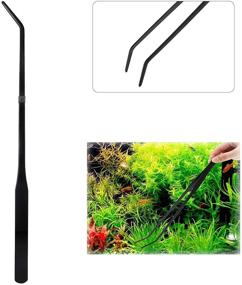 img 2 attached to 🐠 CLCLQQ 4-in-1 Aquatic Plant Aquarium Tools with Stainless Steel Tweezers, Scissors, Spatula, and Carrying Bag - Ideal for Fish Tank Maintenance