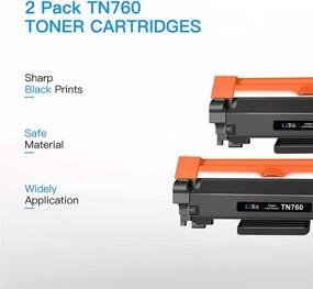 img 1 attached to LxTek Compatible Toner Cartridge Replacement for Brother TN760 TN-760 TN730 - HL-L2395DW HL-L2390DW MFC-L2750DW HL-L2350DW DCP-L2550DW (Pack of 2 Black)