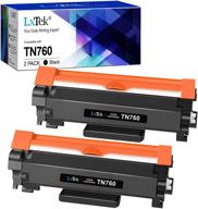 lxtek compatible toner cartridge replacement for brother tn760 tn-760 tn730 - hl-l2395dw hl-l2390dw mfc-l2750dw hl-l2350dw dcp-l2550dw (pack of 2 black) logo