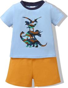 img 4 attached to 👕 Clothes Clothing Boys' Clothing Sets with Stylish T-Shirt Printing