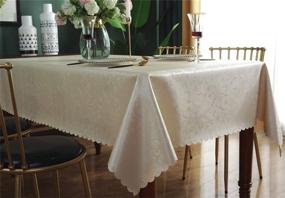 img 4 attached to 💦 Waterproof Heavyweight Square Tablecloth by Qualsen