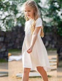 img 2 attached to Cotton Sleeve Skater Dress 👗 for Girls - Arshiner Casual Clothing