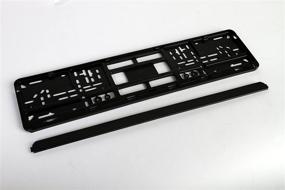 img 1 attached to 🚗 Universal Euro License Plate Holder - Standard Black Mounting Frame/Bracket