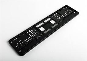 img 2 attached to 🚗 Universal Euro License Plate Holder - Standard Black Mounting Frame/Bracket