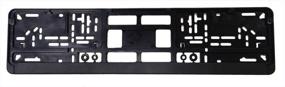 img 4 attached to 🚗 Universal Euro License Plate Holder - Standard Black Mounting Frame/Bracket