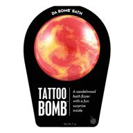 💥 vibrant red and yellow da bomb tattoo bath bomb - enhanced relaxation & skin beautification logo