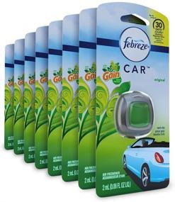 img 4 attached to Febreze Car Air Freshener Vent Clip, Gain Original Scent - 8 Count - Odor Eliminator