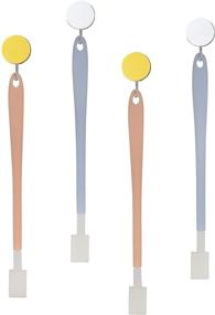 img 1 attached to 🚽 Toilet Brush Set with 2 Handles and 50 Refill Heads for Groove Cleaning, Crevice Cleaning Brush, Toilet Swab, Scrubber, Bathroom Cleaning Tools