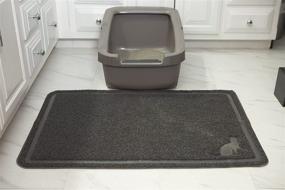 img 2 attached to Caldwell's Large Cat Litter Mat: Heavy Duty, Waterproof & Anti-Slip XL Kitty Pad for Effective Scatter Control & Easy Clean-up