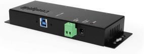 img 3 attached to 💻 Coolgear USB 3.0 4-Port Industrial Hub: Metal Case | Screw Lock Cable Option | High-Speed Data Transfer