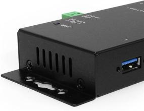 img 2 attached to 💻 Coolgear USB 3.0 4-Port Industrial Hub: Metal Case | Screw Lock Cable Option | High-Speed Data Transfer