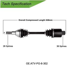 img 3 attached to 🏍️ SCITOO приводной вал для Polaris Sportsman 400 2001-2002 и Sportsman 500 1999-2002 - задний левый/правый, 1 шт.