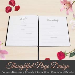 img 1 attached to Elegant TopHat Leather Wedding Guest Book Set: Complete with Professional Picture Frame, Guest Cards, and Polaroid-Friendly Blank Pages (96 Pages)