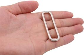 img 2 attached to 💼 Silver Metal Rectangle Ring Buckles for Bag Purse Straps - Pack of 20