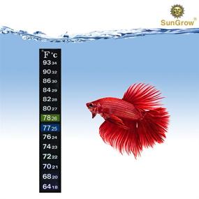 img 3 attached to 🐠 SunGrow Aquarium Sticker Thermometer - Accurate Tank Temperature Measurement for Fish, Shrimps & Turtles - Easy Peel & Stick Installation, 2 Color Indicators