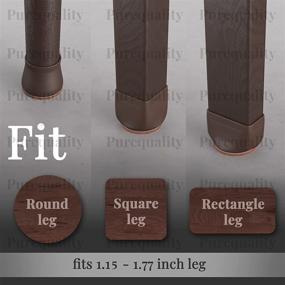 img 3 attached to 🪑 16 PCS Dark Walnut Silicone Chair Leg Floor Protectors with Felt Pads – Chair Leg Caps that Fit All Shapes. Safeguard Your Furniture & Floors from Scratches with Chair Leg Covers