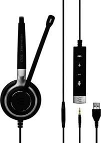 img 3 attached to Sennheiser SC 665 USB (507257) - Двухсторонняя деловая гарнитура, оптимизированная для UC 🎧, сертифицированная для Skype for Business, для мобильного телефона, планшета, программы IP-телефонии и ПК (черная).