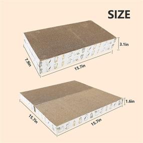 img 3 attached to 🐱 Momozawa Cat Scratching Pad: Double-Sided Premium Scratch Textures, Reversible & Durable Design with Catnip Included