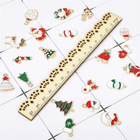 img 1 attached to 🎄 Christmas Pendant Charms Set - 60-Piece Enamel Plated Assorted Craft Pendants for Necklace Bracelet Jewelry Making & Decoration