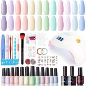 img 4 attached to 🎉 Gellen Gel Nail Polish Kit | U V LED Light 72W Nail Dryer | 12 Gel Nail Spring Summer Colors | No Wipe Top Base Coat | Nail Art Decorations | Manicure Tools | All-in-One Manicure Kit | Macaron Candy | SEO-Optimized