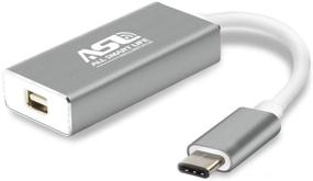 img 4 attached to 🔌 Адаптер USB C к Mini DisplayPort - Адаптер Allsmartlife Type C к Mini DP с алюминиевым корпусом - Поддержка разрешения 4K - для Apple MacBook, ChromeBook Pixel, Alienware- серый